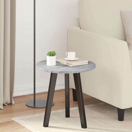 Vidaxl tafelblad ø 40 x 1,5 cm rond bewerkt hout grijs sonoma