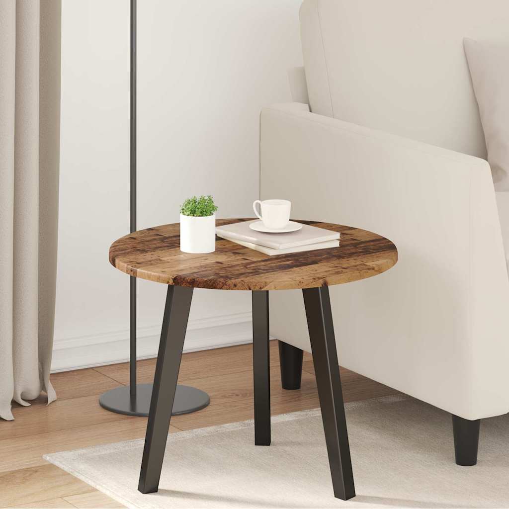 Vidaxl tafelblad ø 50 x 1,5 cm rond bewerkt hout oud hout