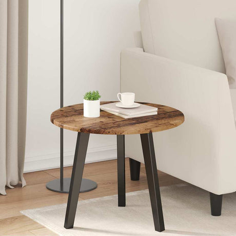 Vidaxl tafelblad ø 50 x 1,5 cm rond bewerkt hout oud hout