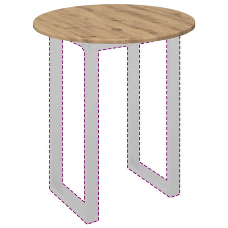 Vidaxl tafelblad ø 60 x 1,5 cm rond bewerkt hout artisanaal eiken