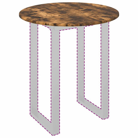 Vidaxl tafelblad ø 70 x 1,5 cm rond bewerkt hout gerookt eiken
