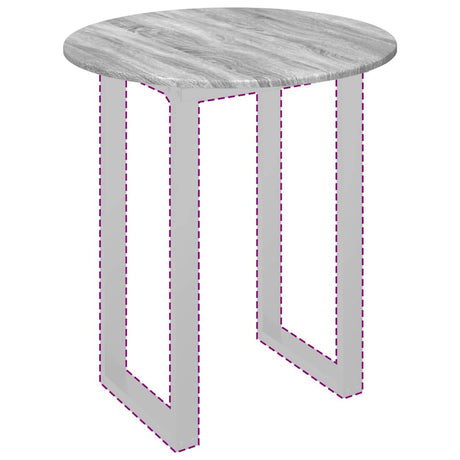 Vidaxl tafelblad ø 70 x 1,5 cm rond bewerkt hout grijs sonoma