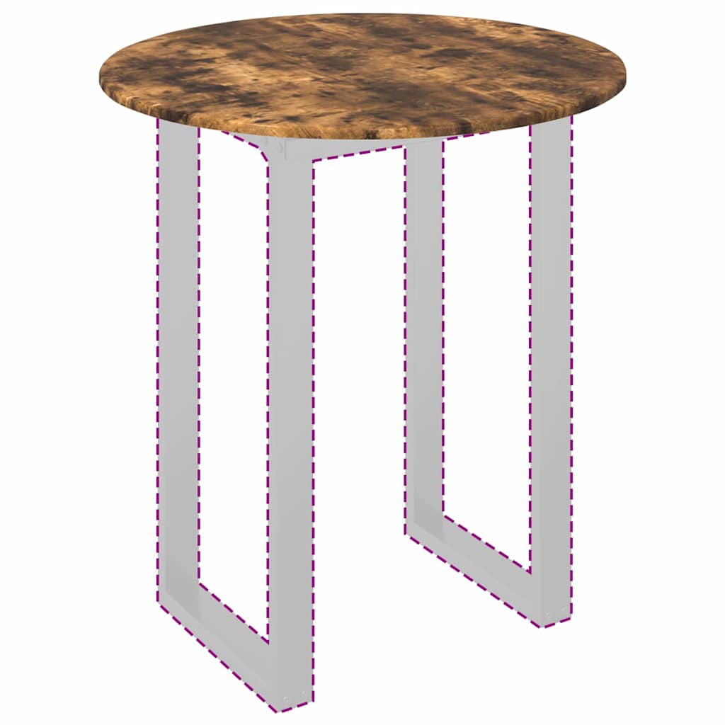 Vidaxl tafelblad ø 80 x 1,5 cm rond bewerkt hout gerookt eiken