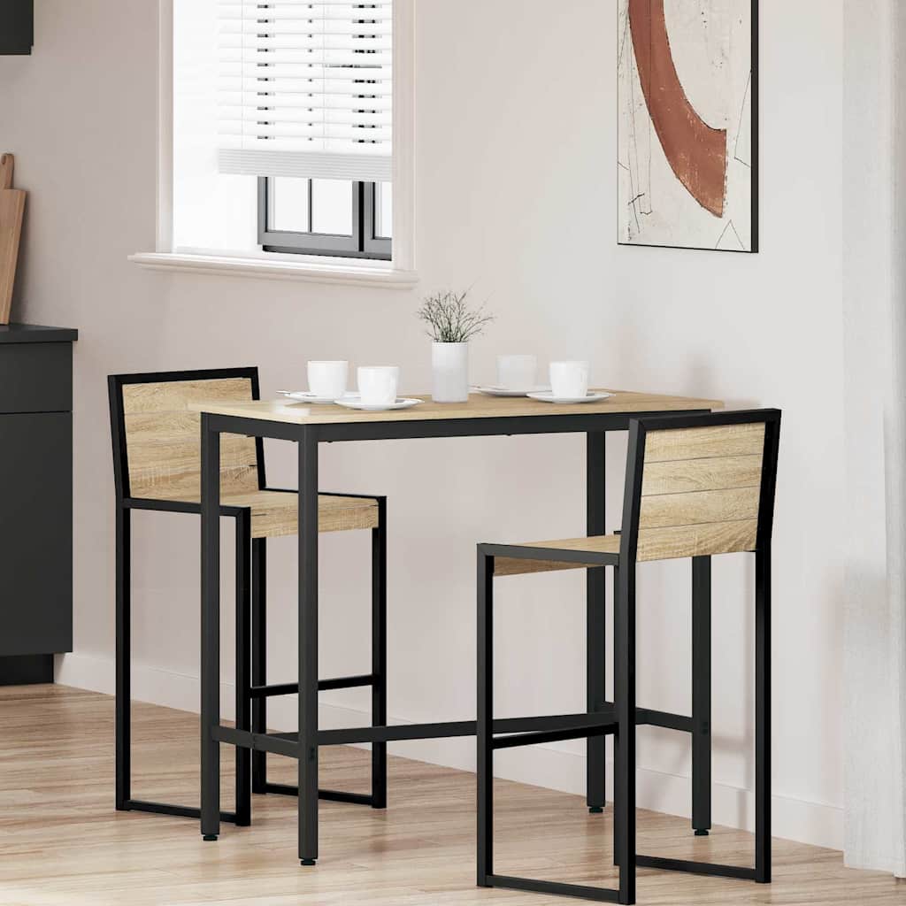 Vidaxl tafel sonoma eiken 100 x 50 x 90,5 cm engineered hout en staal