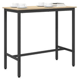 Vidaxl tafel sonoma eiken 100 x 50 x 90,5 cm engineered hout en staal