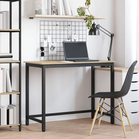 Vidaxl tafel sonoma eiken 80 x 50 x 76,5 cm engineered hout en staal