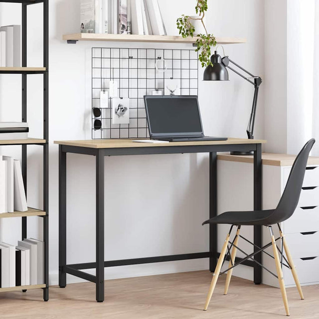 Vidaxl tafel sonoma eiken 80 x 50 x 76,5 cm engineered hout en staal