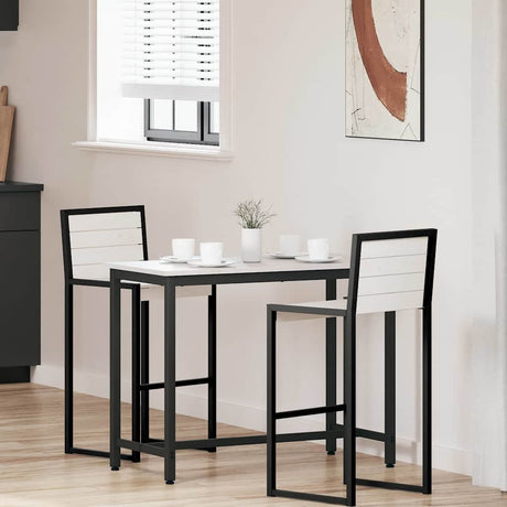 Vidaxl tafel wit 100 x 50 x 77 cm engineered hout en staal