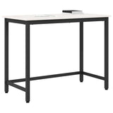 Vidaxl tafel wit 100 x 50 x 77 cm engineered hout en staal