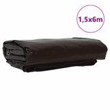 Vidaxl zeil 650g m² bruin 1,5 x 6 m canvas met pvc-coating