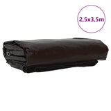 Vidaxl zeil 650g m² bruin 2,5 x 3,5 m canvas met pvc-coating