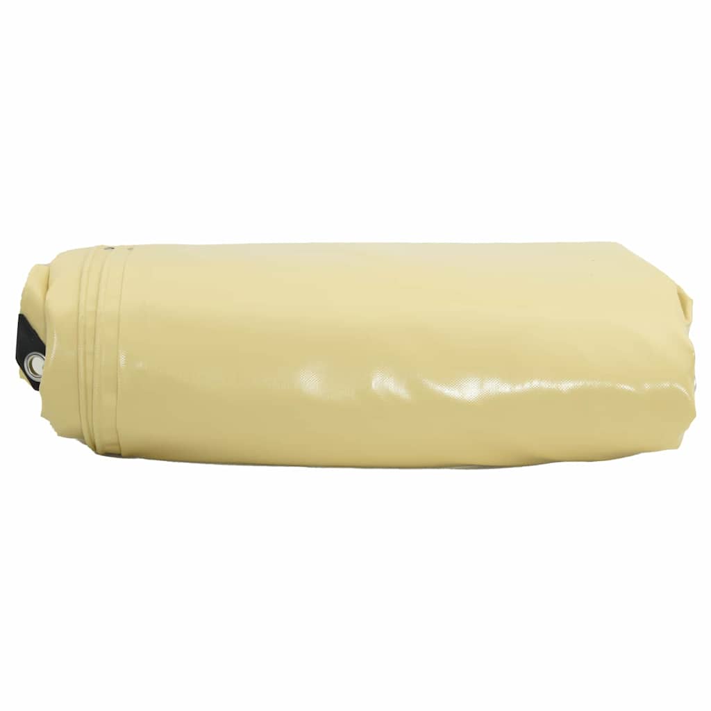 Vidaxl zeil 650g m² beige 4 x 5 m canvas met pvc-coating