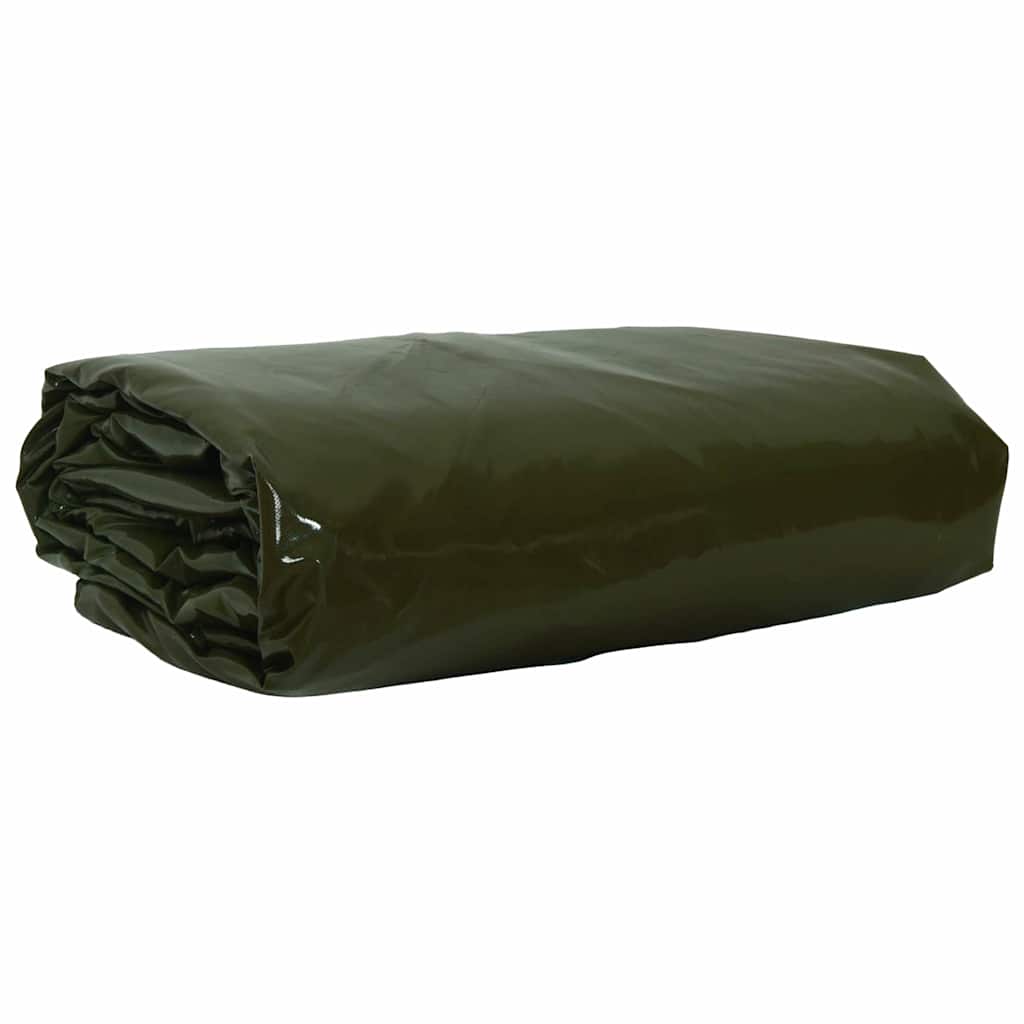 Vidaxl zeil 650g m² olijf groen 3 x 3 m canvas met pvc-coating