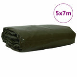 Vidaxl zeil 650g m² olijf groen 5 x 7 m canvas met pvc-coating