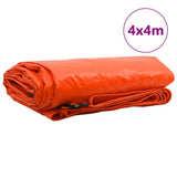 Vidaxl zeil 650g m² oranje 4 x 4 m canvas met pvc-coating