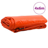 Vidaxl zeil 650g m² oranje 4 x 6 m canvas met pvc-coating