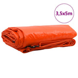 Vidaxl zeil 650g m² oranje 3,5 x 5 m canvas met pvc-coating