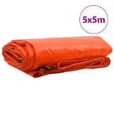 Vidaxl zeil 650g m² oranje 5 x 5 m canvas met pvc-coating