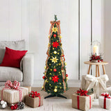 Vidaxl kunstkerstboom met 50 led met standaard groen 125 cm pvc
