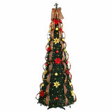 Vidaxl kunstkerstboom met 200 led met standaard groen 215 cm pvc
