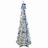 Vidaxl kunstkerstboom met 200 led met standaard wit 210 cm pvc