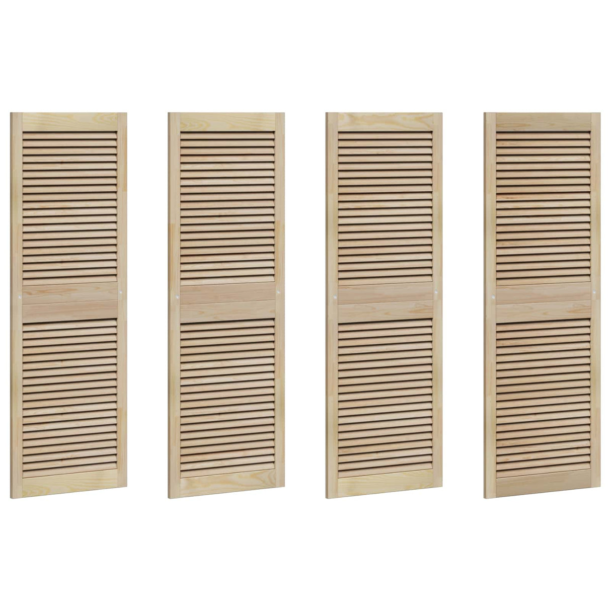 Vidaxl kastdeur 4 pcs naturel 140.5 x 2 x 59.5 cm massief grenenhout