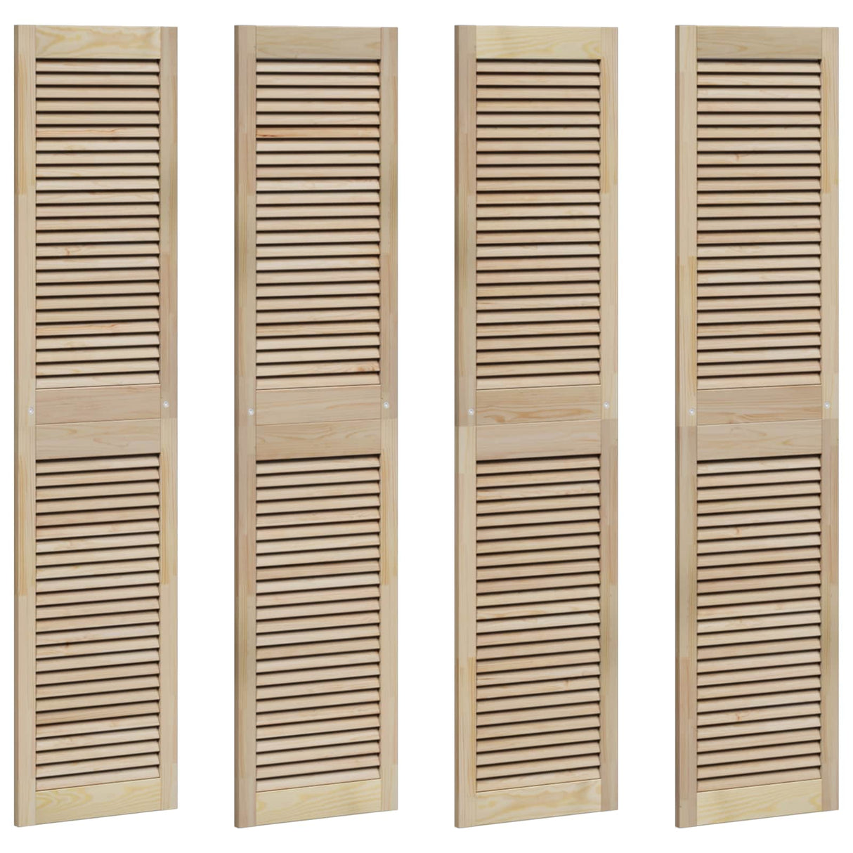 Vidaxl kastdeur 4 pcs naturel 170 x 2,1 x 39,5 cm massief grenenhout