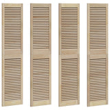 Vidaxl kastdeur 4 pcs naturel 170 x 2,1 x 39,5 cm massief grenenhout