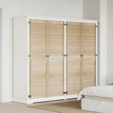 Vidaxl kastdeur 4 pcs naturel 170 x 2,1 x 49,5 cm massief grenenhout