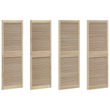 Vidaxl kastdeur 4 pcs naturel 170 x 2,1 x 59,5 cm massief grenenhout