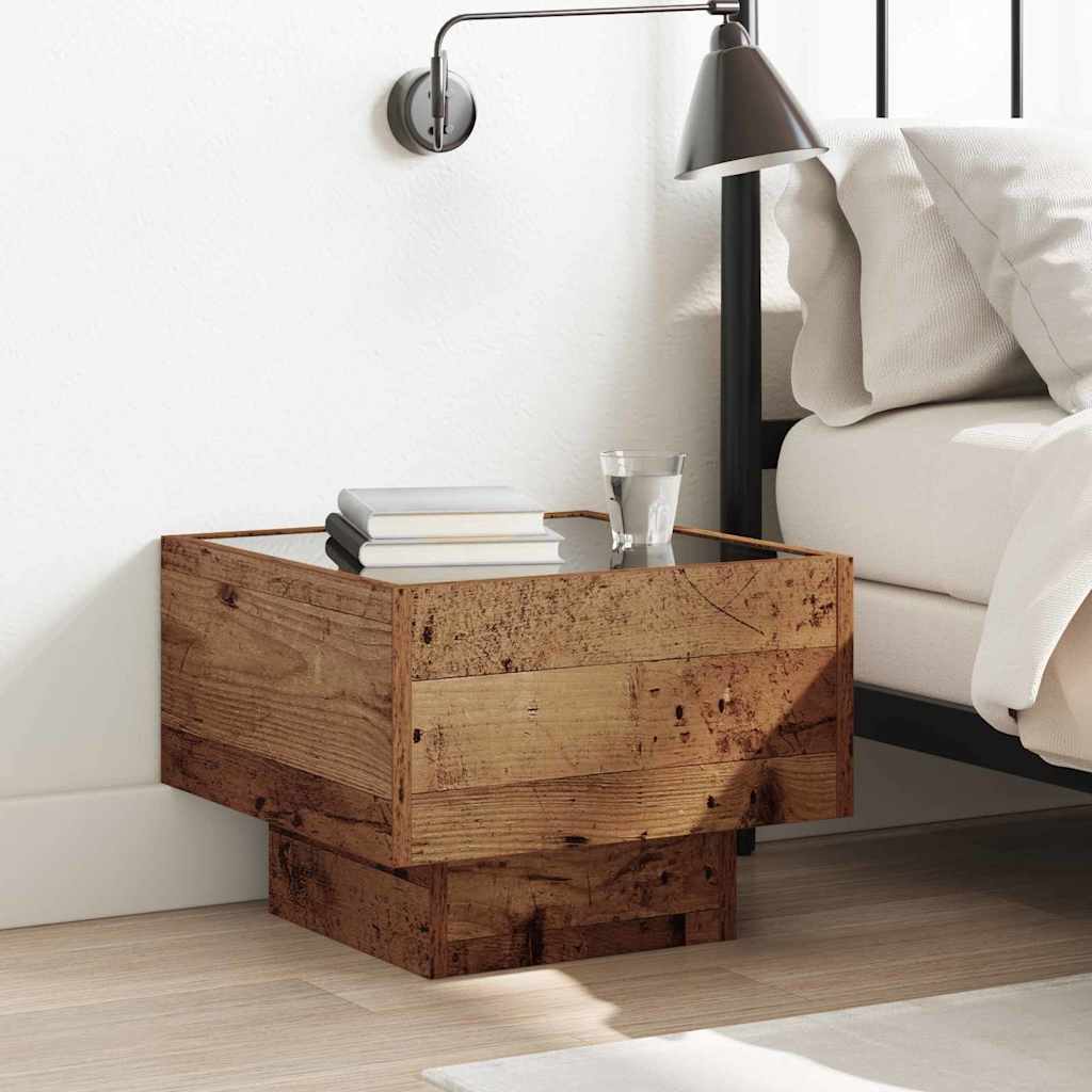 Vidaxl salontafel oudhout 40 x 40 x 30 cm bewerkt hout