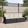 Vidaxl tuinbank zwart en cream wit poly rattan