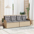 Vidaxl tuinbank beige poly rattan