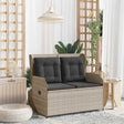 Vidaxl tuinbank lichtgrijs poly rattan