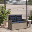 Vidaxl tuinbank grijs poly rattan