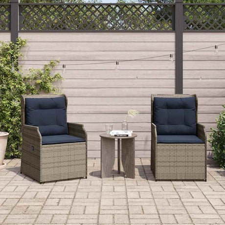 Vidaxl tuinbank 2 st grijs poly rattan
