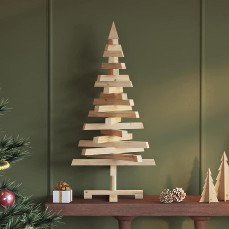 Vidaxl houten kerstboom kotka 90 cm massief grenenhout naturel