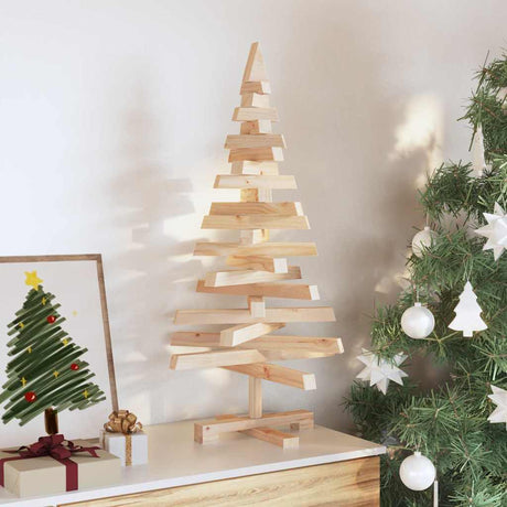 Vidaxl houten kerstboom kotka 90 cm massief grenenhout naturel