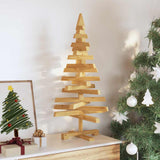 Vidaxl kerstbomen met standaard bruin 90 cm massief grenenhout