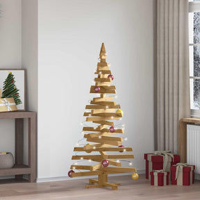 Vidaxl kerstbomen met standaard bruin 150 cm massief grenenhout