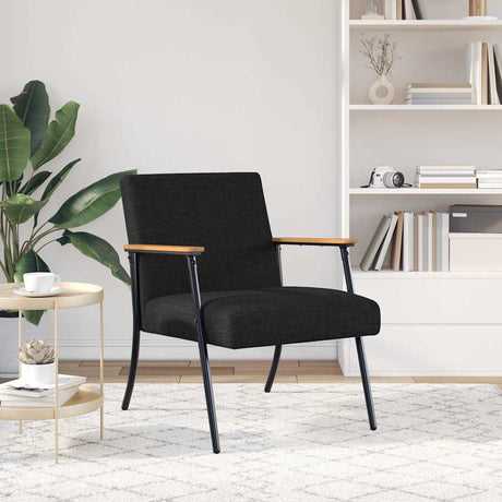 Vidaxl fauteuil zwart stof