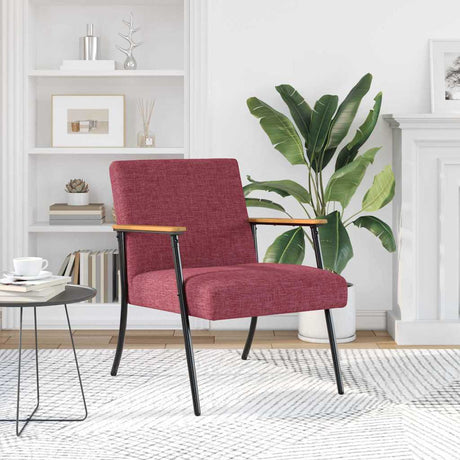 Vidaxl fauteuil wijnrood stof