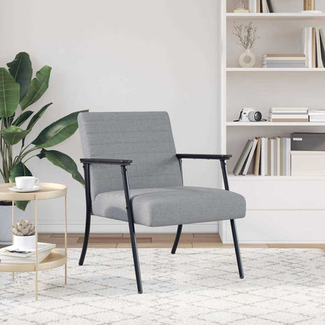 Vidaxl fauteuil lichtgrijs 59 x 75 x 78 cm stof