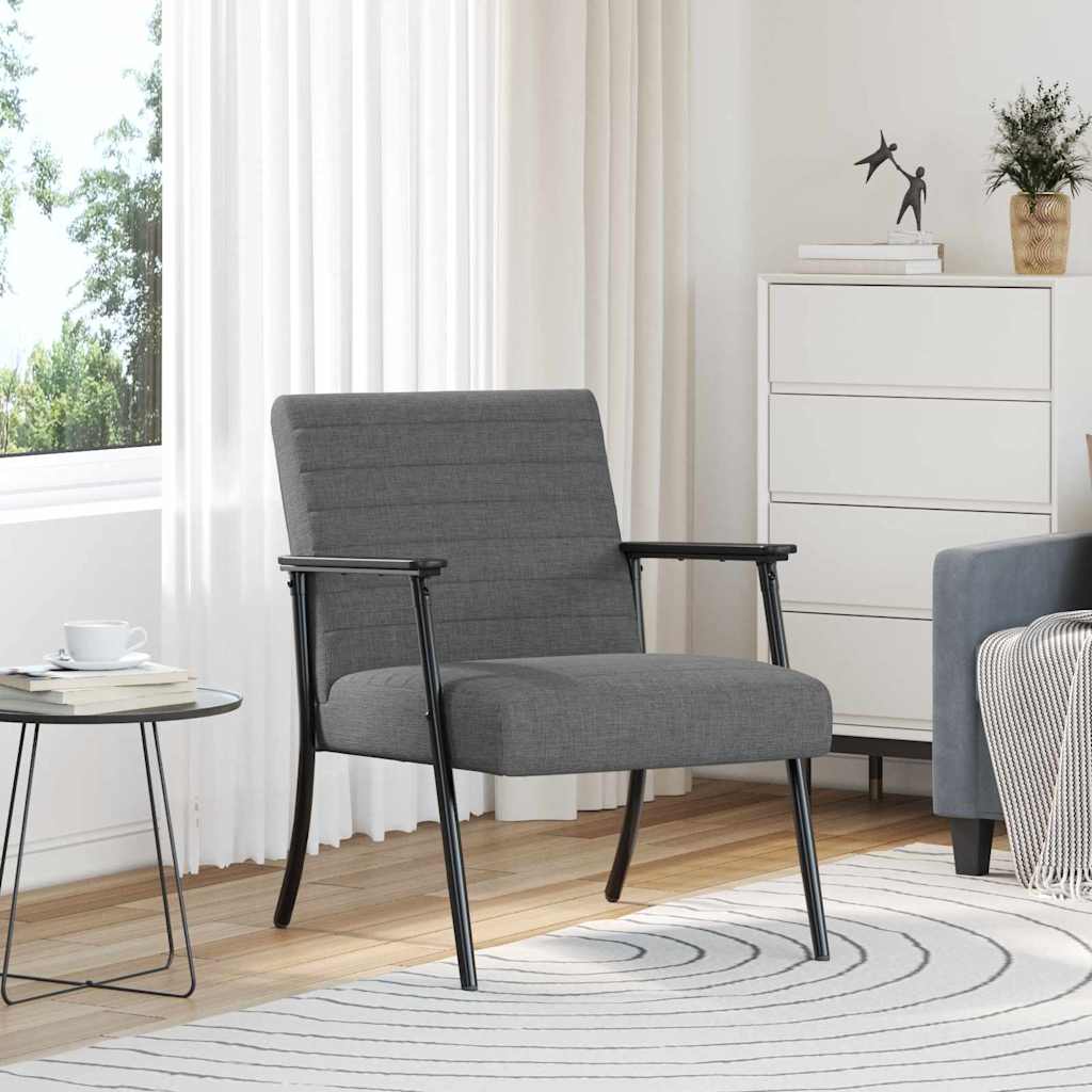 Vidaxl fauteuil donkergrijs 59 x 75 x 78 cm stof