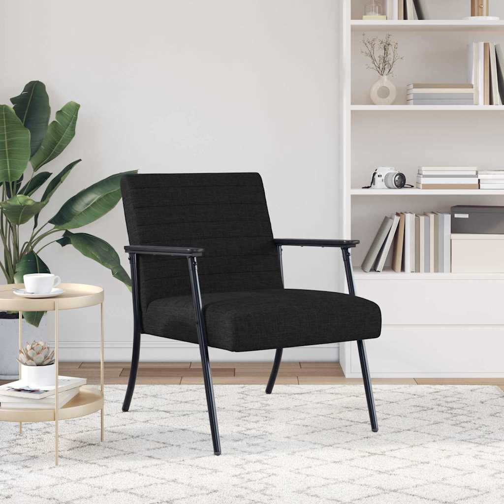 Vidaxl fauteuil zwart 59 x 75 x 78 cm stof