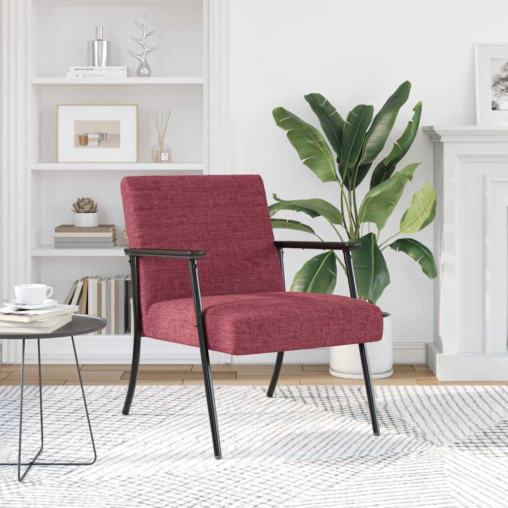 Vidaxl fauteuil wijnrood 59 x 75 x 78 cm stof