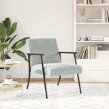 Vidaxl fauteuil lichtgrijs fluweel