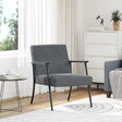 Vidaxl fauteuil donkergrijs fluweel