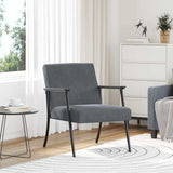 Vidaxl fauteuil donkergrijs fluweel