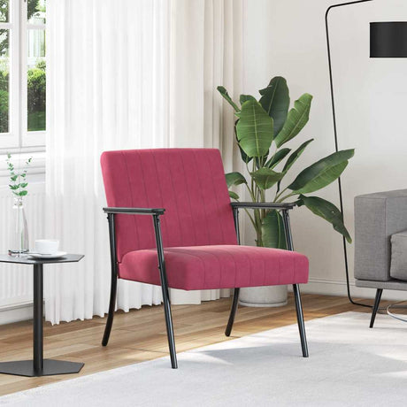 Vidaxl fauteuil wijnrood fluweel